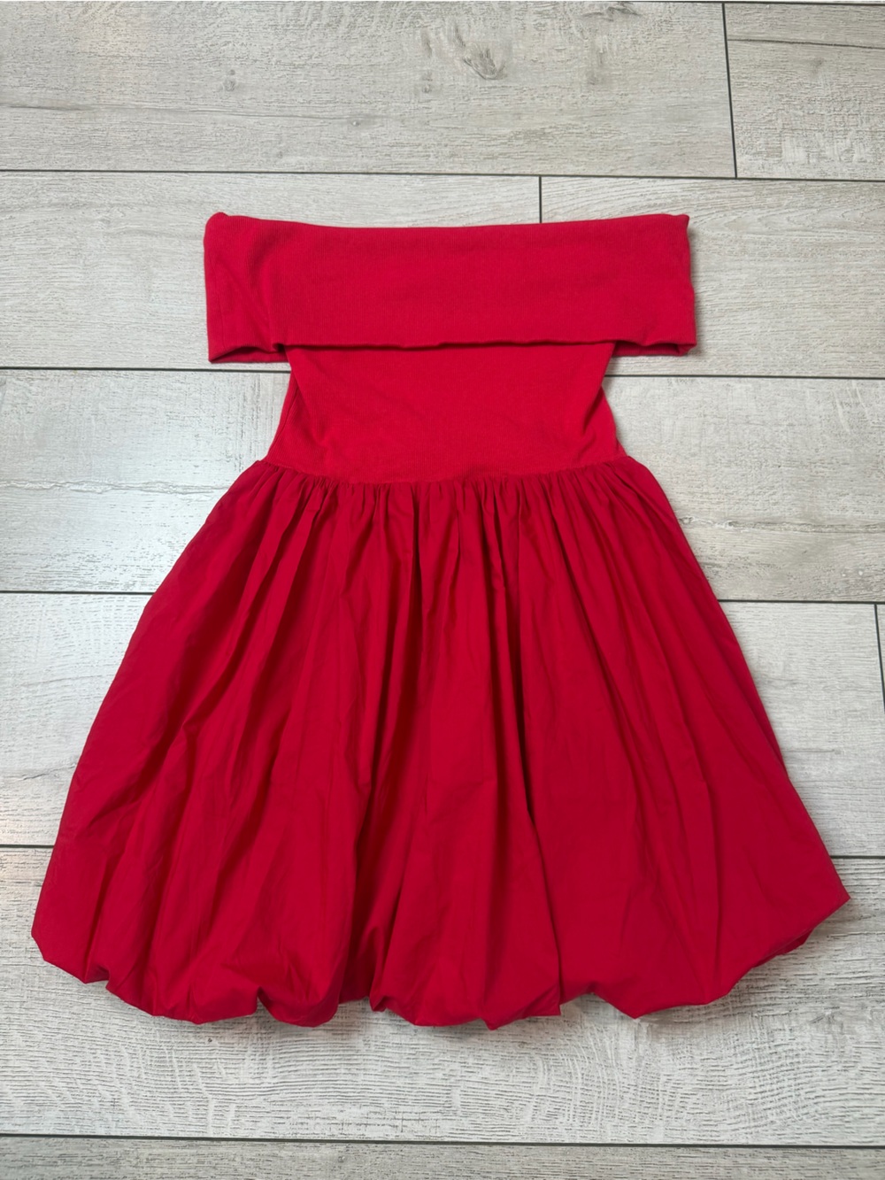 Lulus Red Off Shoulder Balloon Mini Dress Size Small